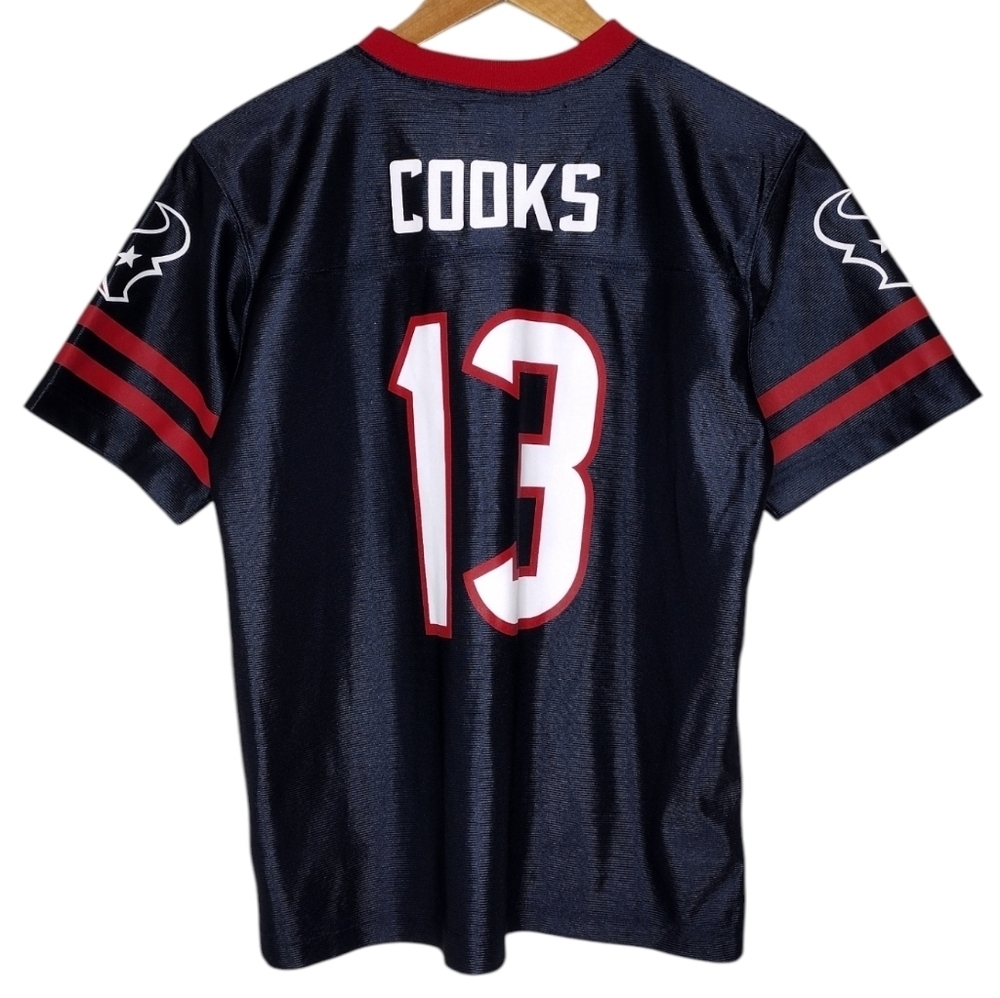NWT NFL Team Kids Houston Texans Navy Red Short Sleeve Jersey Sz L - Picture 2 of 12